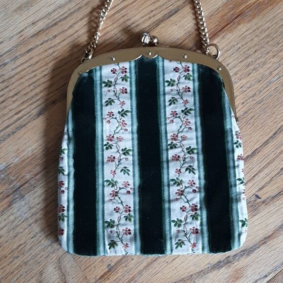 Vintage Bienen-davis velvet and tapestry handbag. - Picture 1 of 16
